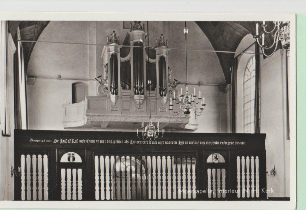 Moerkapelle. (ZH) Interieur N.H. Kerk 1960, Ophalen, 1960 tot 1980, Ongelopen, Zuid-Holland