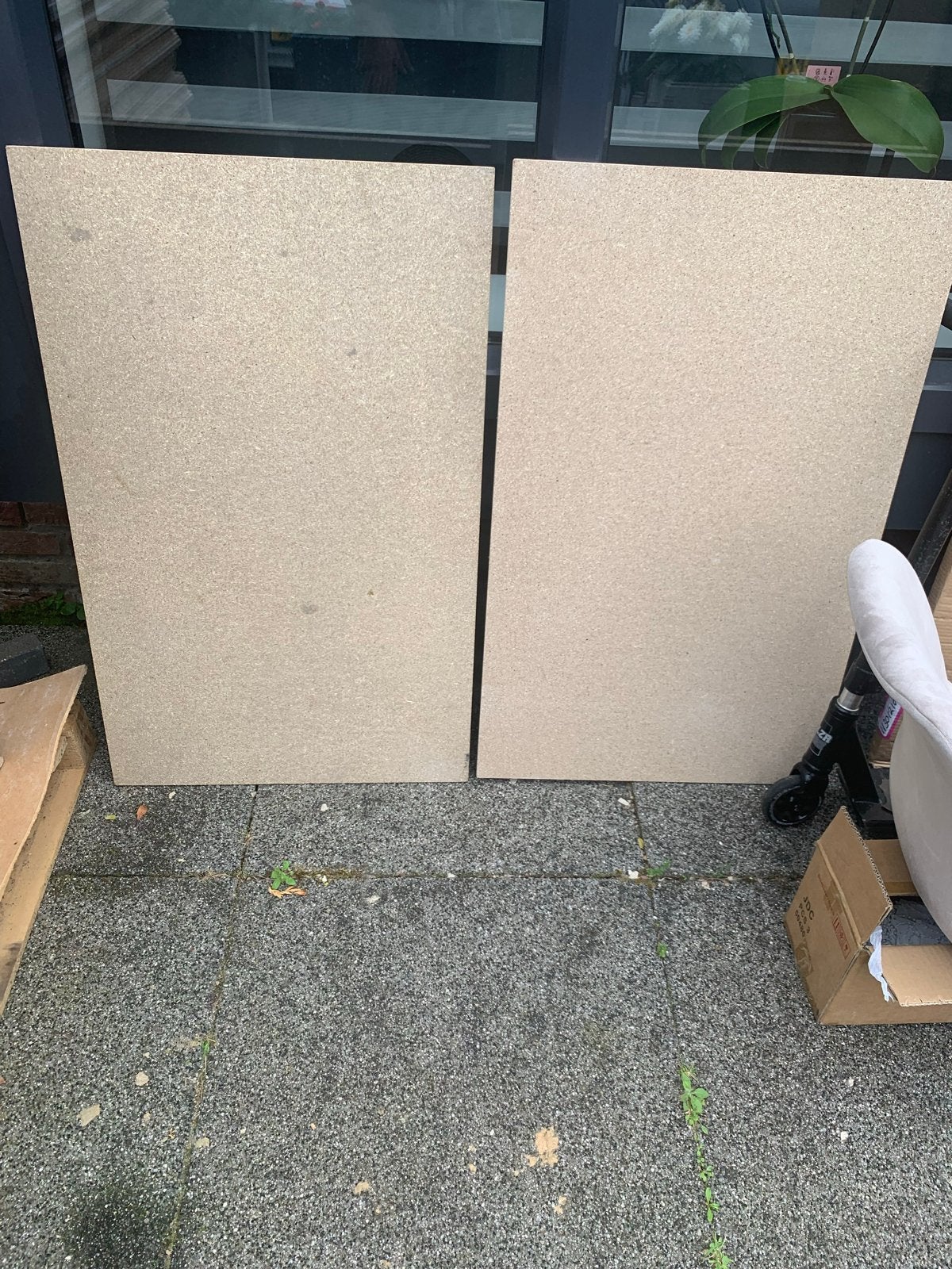 Spaanplaten -90 x 55.5 cm, Doe-het-zelf en Verbouw, Hout en Planken, Ophalen, Gebruikt, Minder dan 25 mm, Overige typen