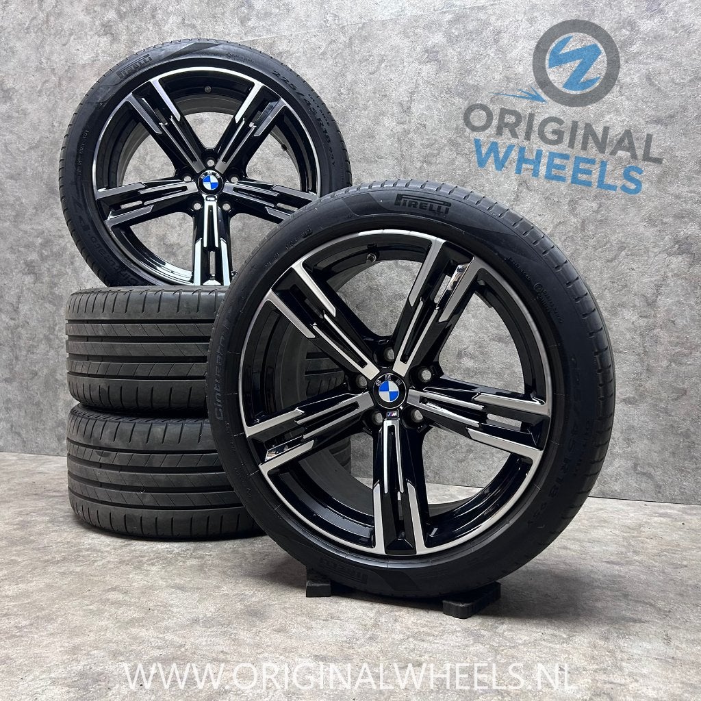 18 inch originele M velgen zomerbanden BMW 3 4 serie 848 M, 18 inch, Gebruikt, Banden en Velgen, Ophalen of Verzenden