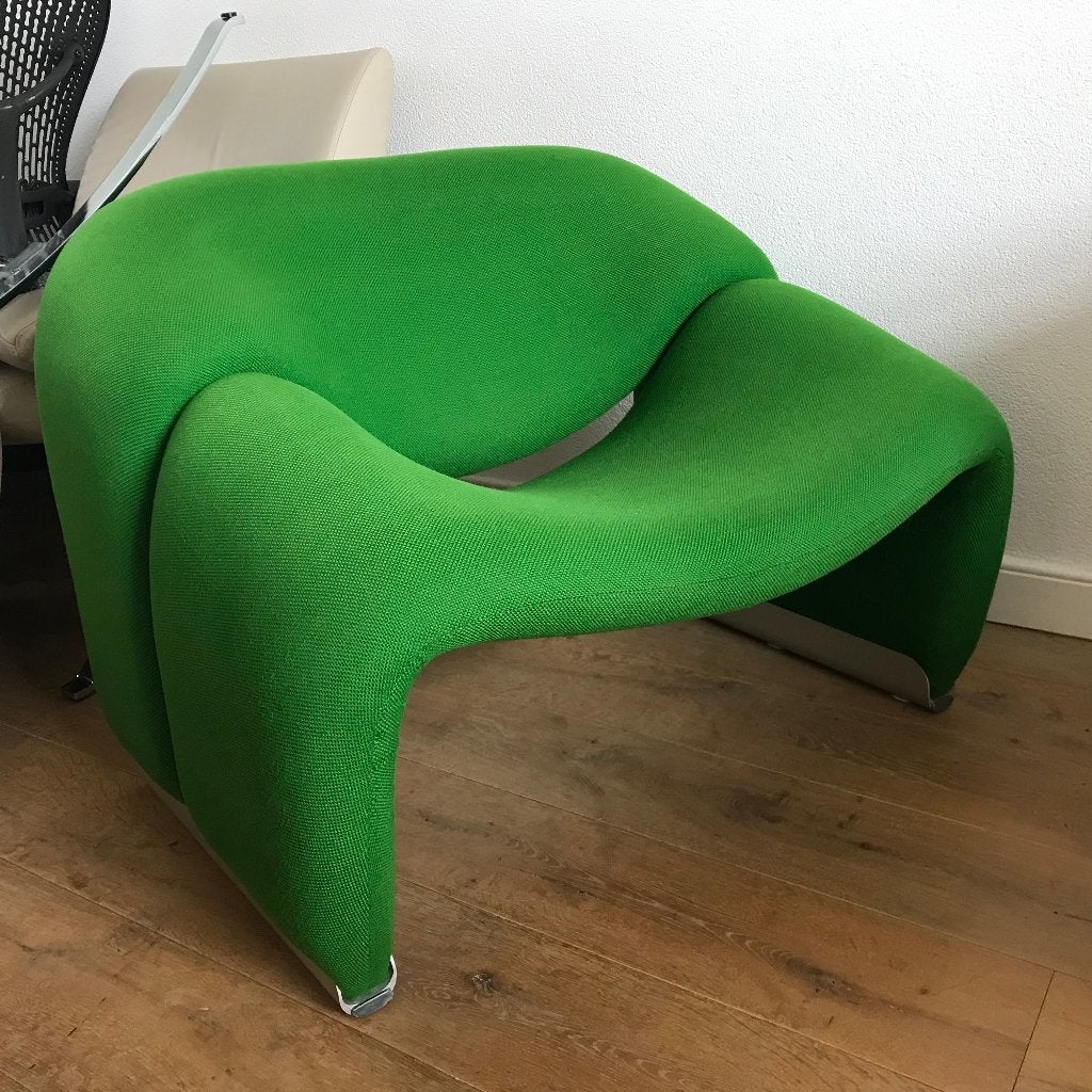 Artifort Groovy M-chair fauteuil stoel Pierre Paulin groen, Huis en Inrichting, 75 tot 100 cm, Ophalen of Verzenden, Nvt, Stof