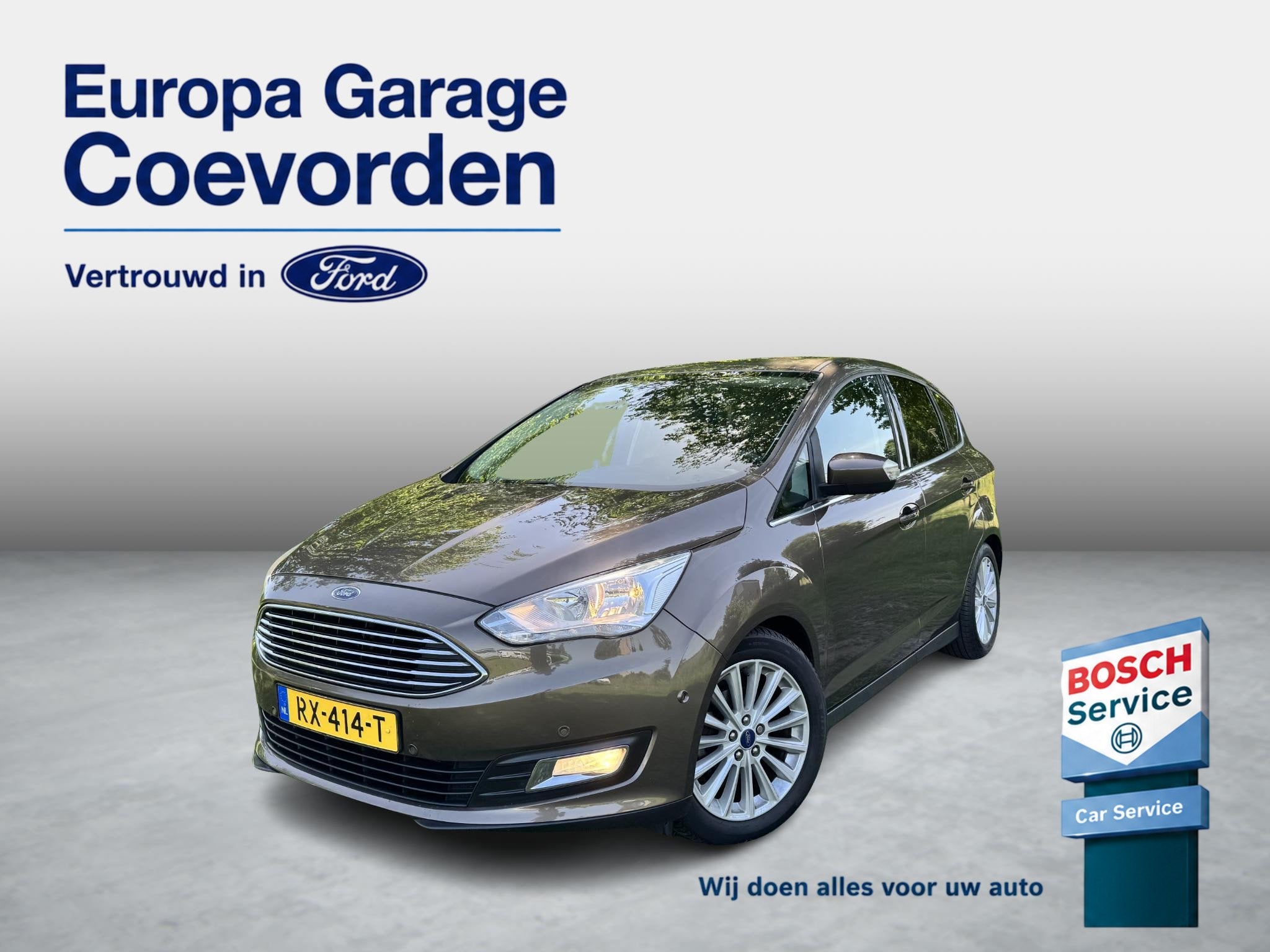 Ford C-Max 1.0 EB 125PK Titanium | DEALER OND. | TREKHAAK |, Voorwielaandrijving, Dealer onderhouden, Gebruikt, Euro 6