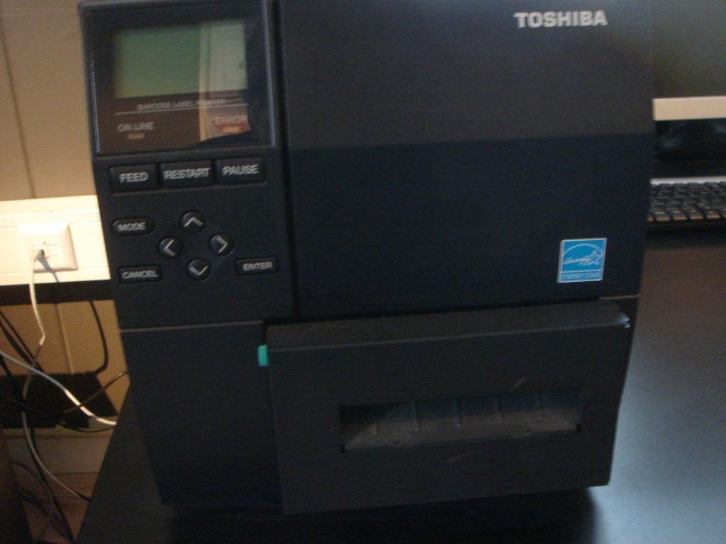 z.g.a.n. Toshiba Tec BEX4T1 industr,label en barcode printer, Ophalen, Zo goed als nieuw, Etiket, Toshiba