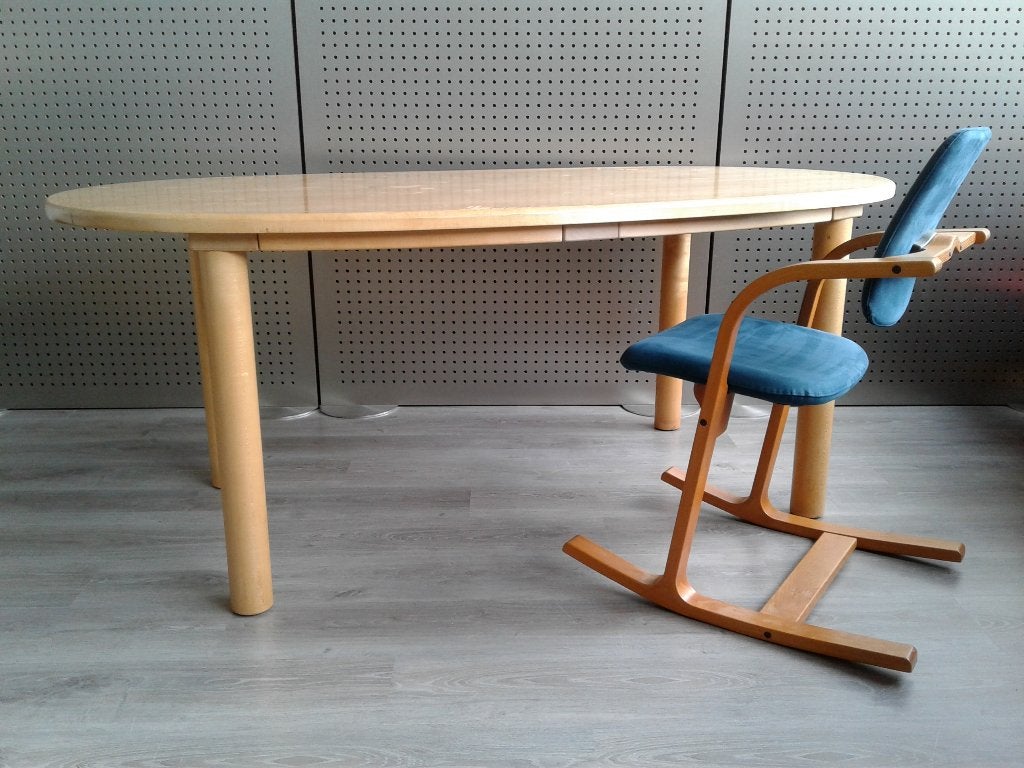 (Stokke / Variér) Tafel (Beuken), Goed Gebruikt!, Huis en Inrichting, Tafels | Eettafels, Overige houtsoorten, Gebruikt, 200 cm of meer