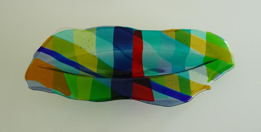 Vintage Abstract Kunstobject of Schaal van Murano Glas, Ophalen