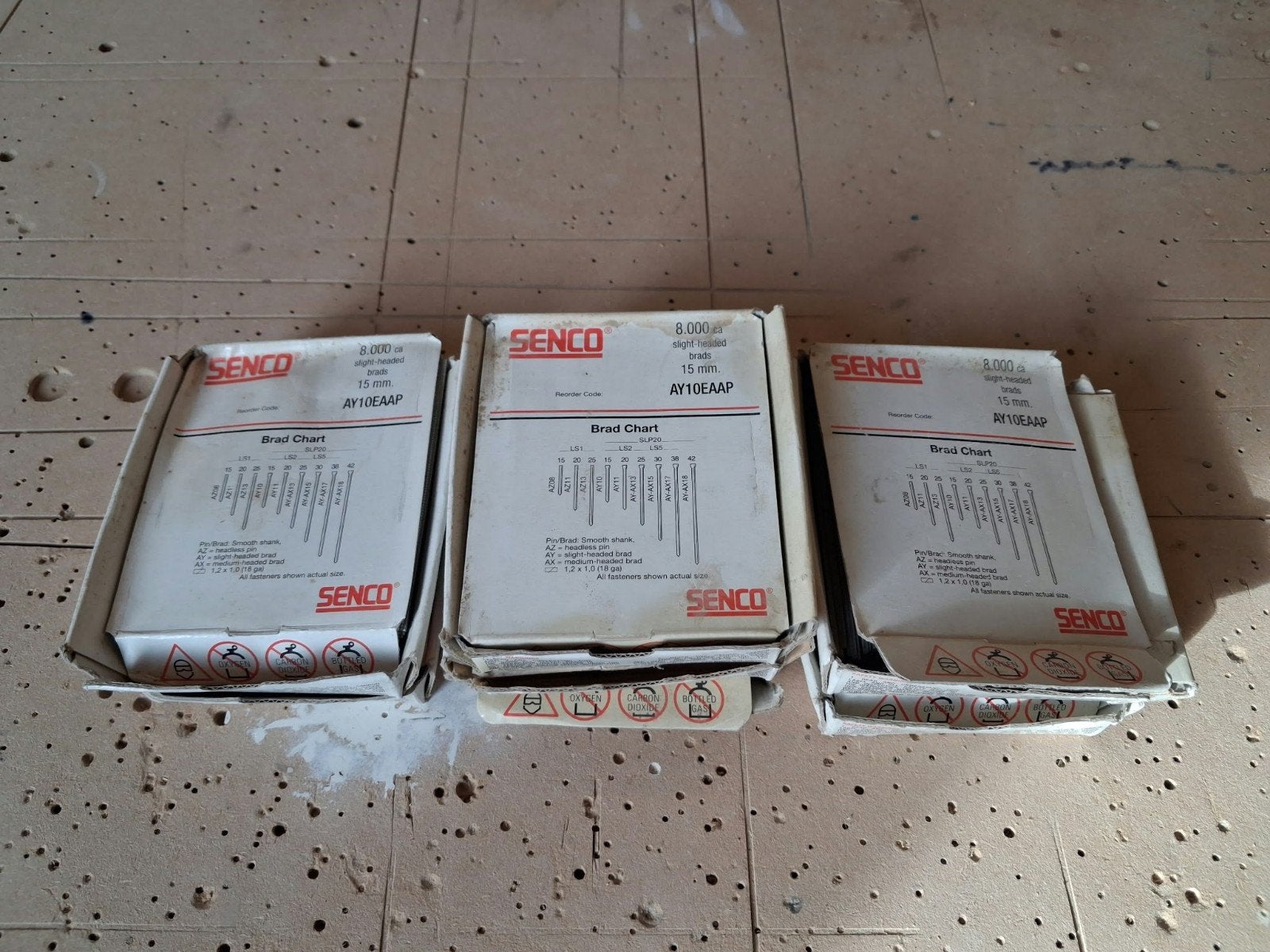 Senco brads 15mm AY10EAAP, Ophalen of Verzenden, Nieuw, Minder dan 50 mm, Spijkers