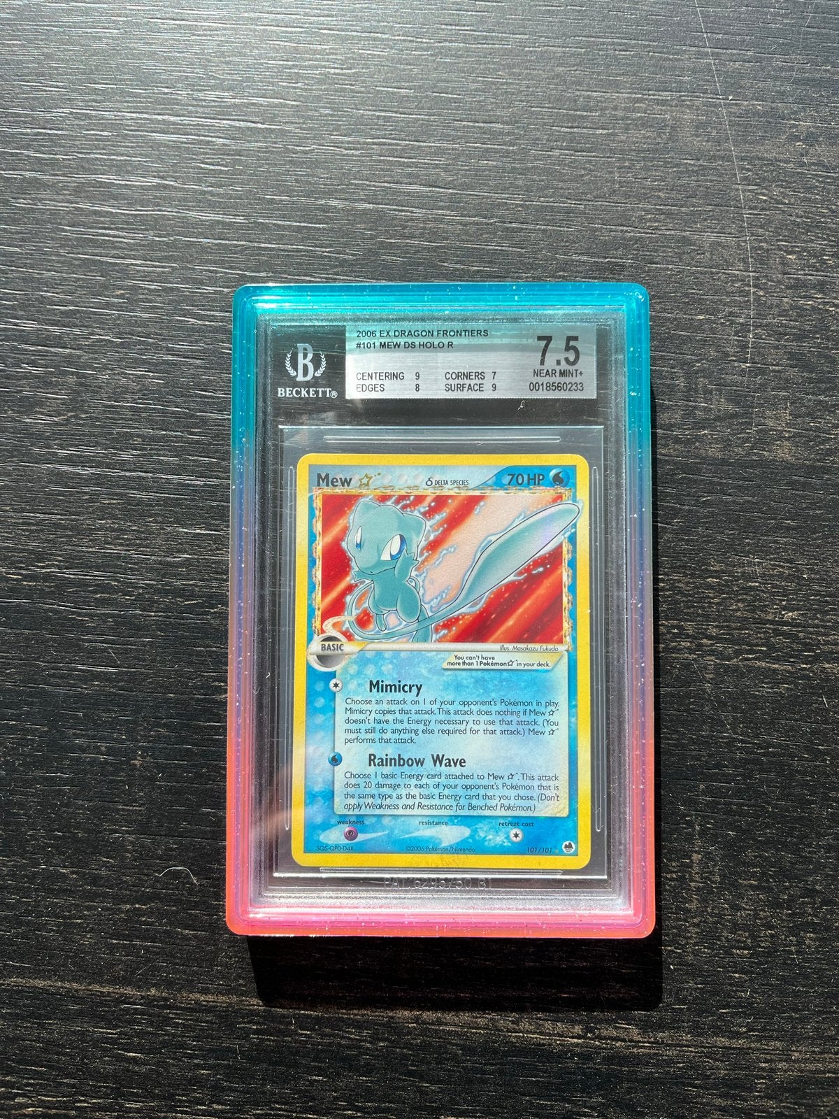 Mew Gold Star BGS 7.5, Ophalen, Zo goed als nieuw, Losse kaart, Foil