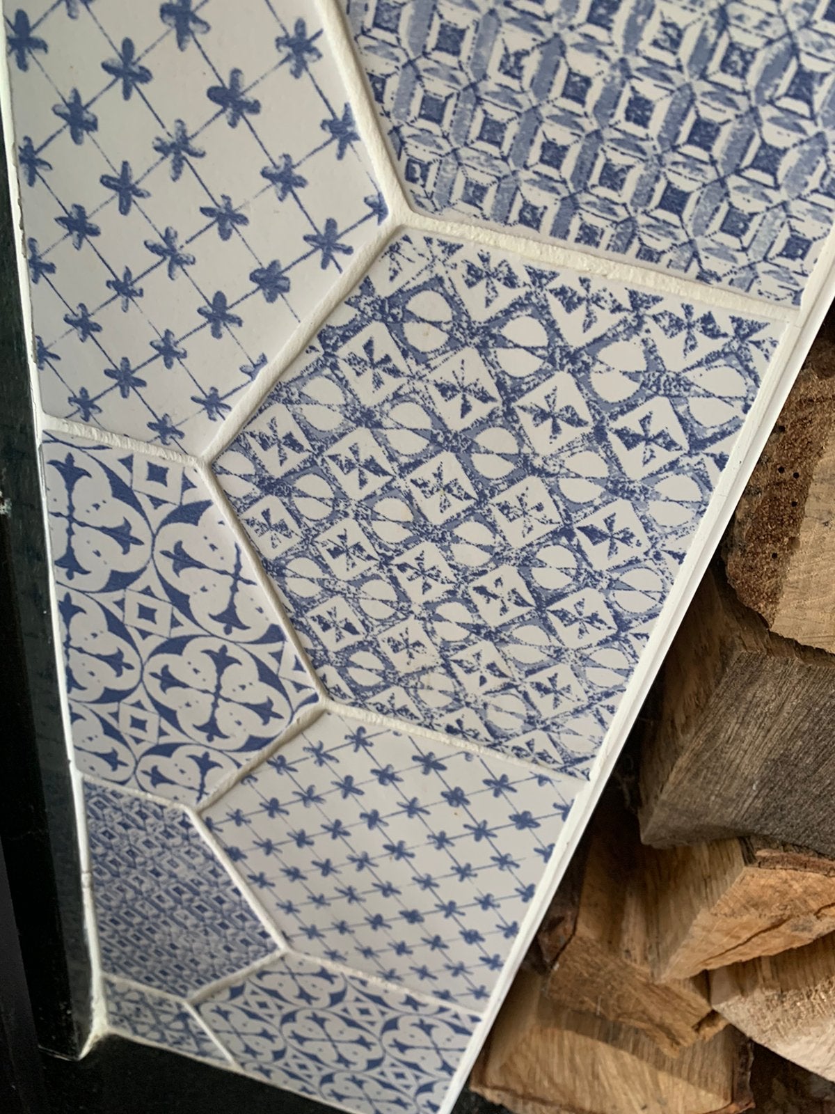 Keramische tegeltjes mediterraanse print zeshoek, Doe-het-zelf en Verbouw, Tegels, Ophalen, Nieuw, Minder dan 20 cm, Minder dan 5 m²