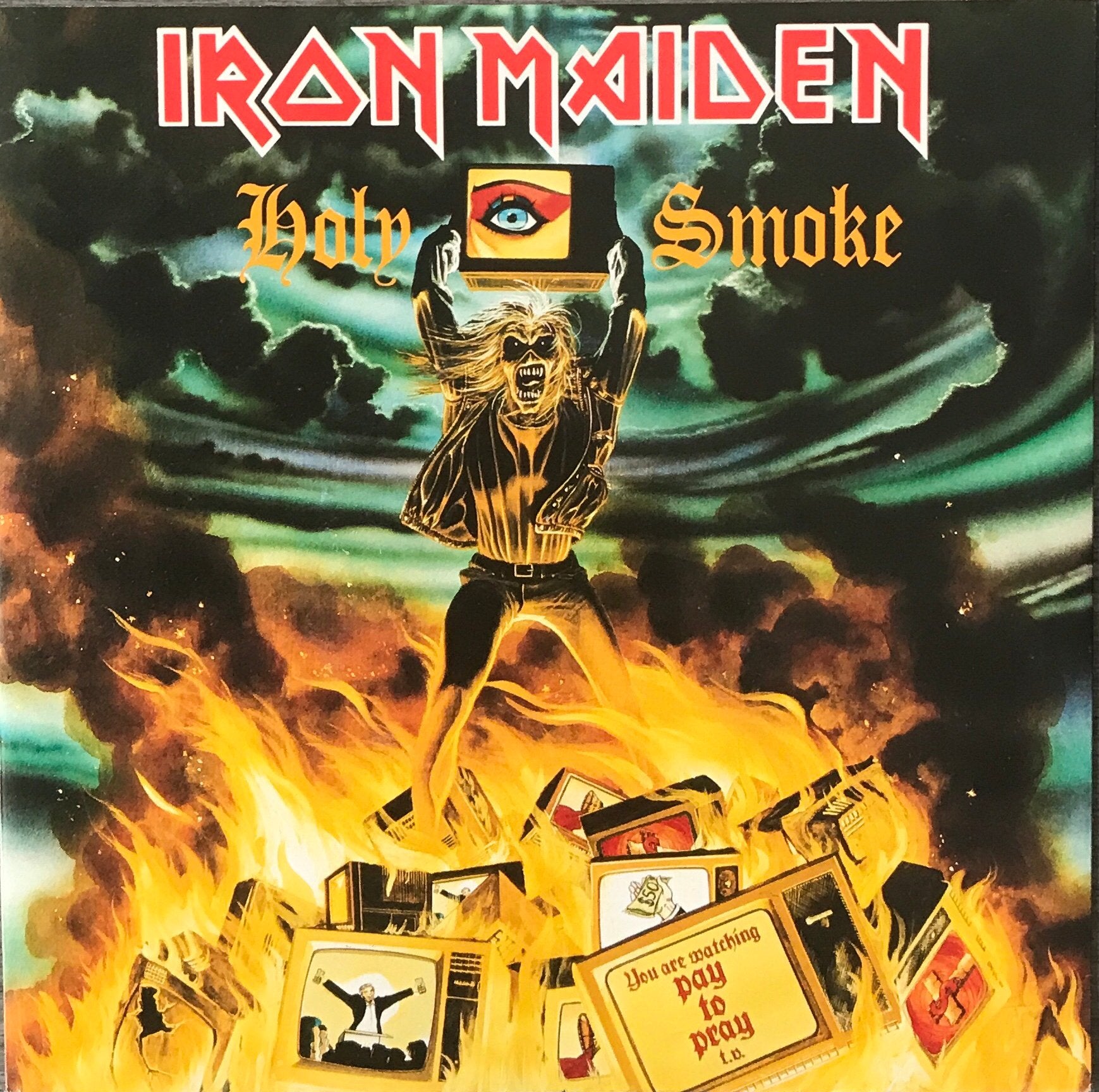 IRON MAIDEN - Holy smoke (‘90) ALS NIEUW (NLop29/UKop3), Verzenden, Zo goed als nieuw, 7 inch