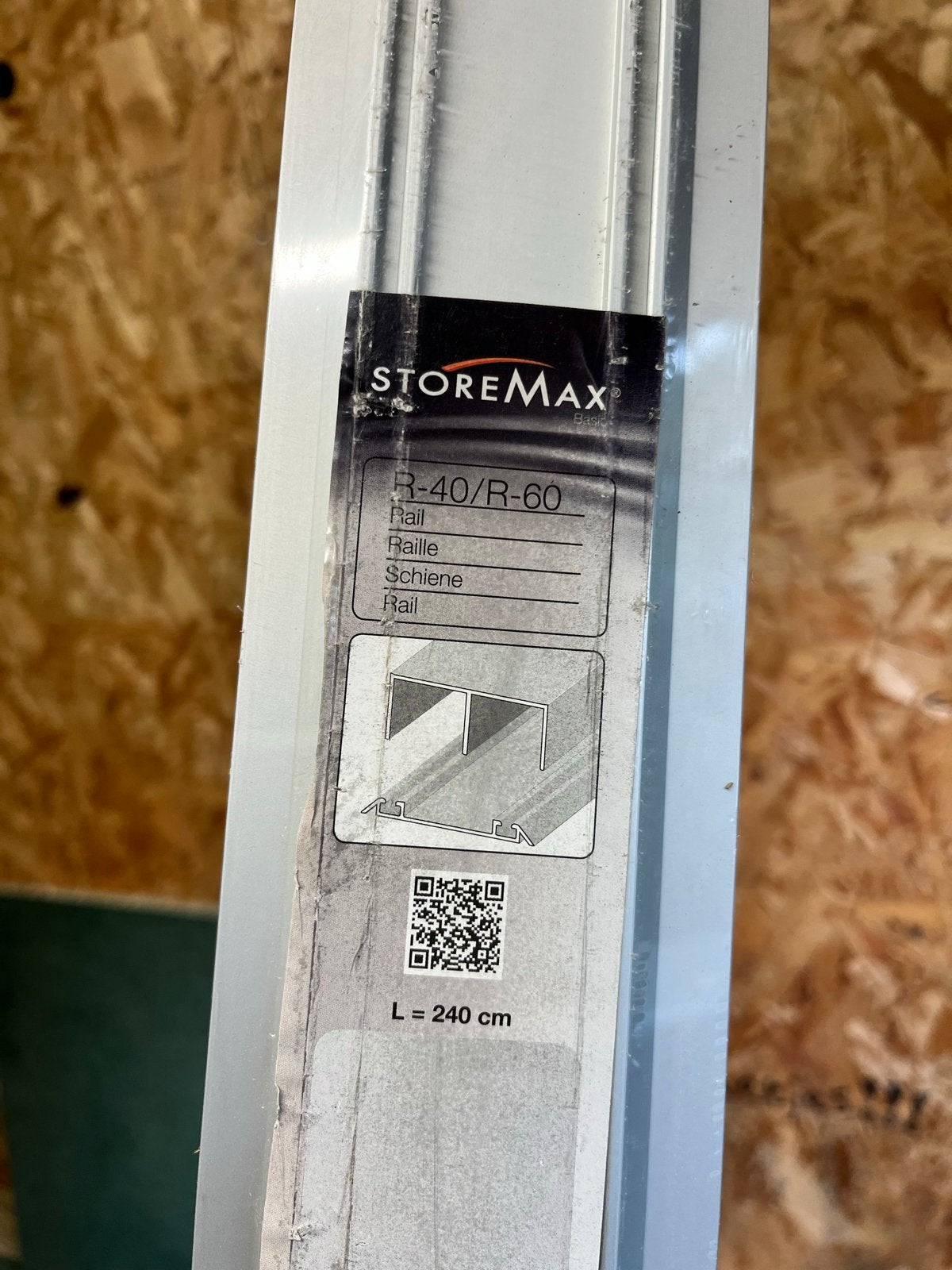 Storemax Rail Schuifdeuren Kast R-40/R-60 - 240 cm, Ophalen, Nieuw, Overige materialen, Schuif of Grendel