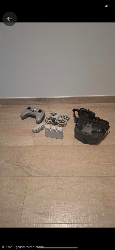 DJI neo FPV Drone Combo met Goggles en Controller, Cameradrone, 5 tot 10 kilometer, 15 tot 30 minuten, Zo goed als nieuw