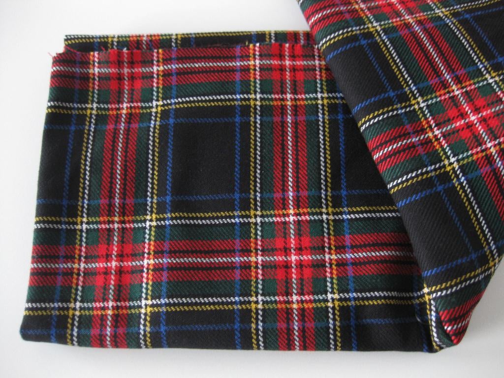 Lap stof Schotse Ruit stretch met fleece binnenkant 0,95 mtr, Overige materialen, Overige kleuren, Nieuw, Ophalen of Verzenden