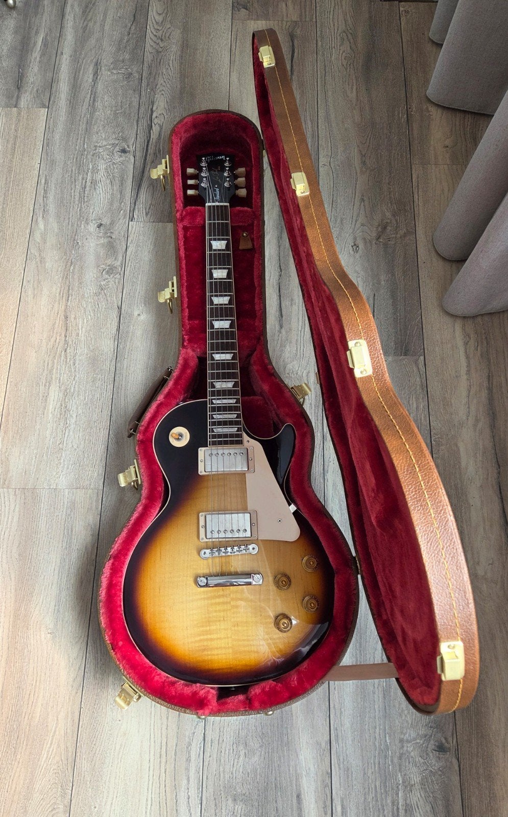 Gibson Les Paul 50's tobacco burst met koffer en doos, Muziek en Instrumenten, Ophalen, Zo goed als nieuw, Solid body, Gibson