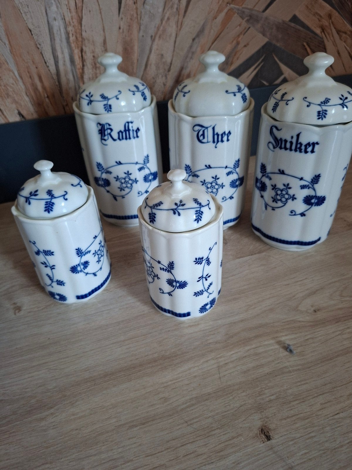 Vintage  Blauwe Keukenpotten Set, Ophalen of Verzenden