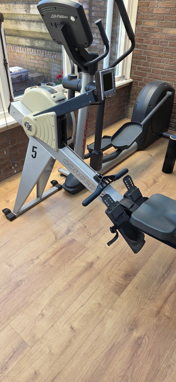 Concept 2 Roeier met PM4 monitor. Hoog model., Sport en Fitness, Fitnessapparatuur, Ophalen, Benen, Gebruikt, Metaal