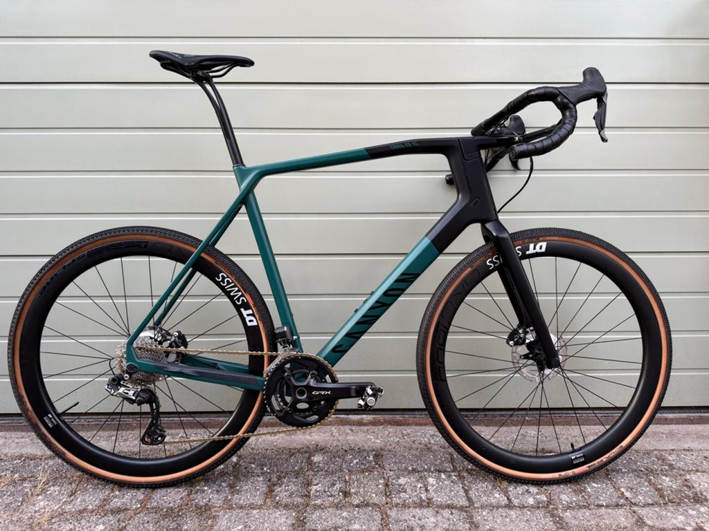 Canyon Grail CF SL 8.0 Di2 (2021) | Topconditie | Maat 2XL, 28 inch, Carbon, Heren, Zo goed als nieuw