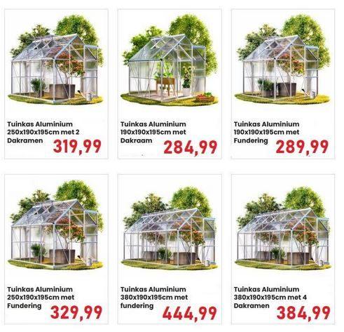 Tuinkas groentenkas hobbykas kweekkas aluminium GRATIS BZRGD, Polycarbonaat, Verzenden, Nvt, Aluminium