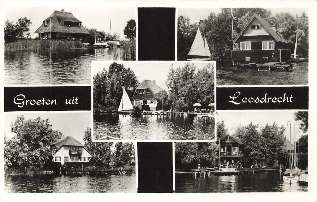 Groeten uit Loosdrecht, Ophalen of Verzenden, 1940 tot 1960, Gelopen, Noord-Holland