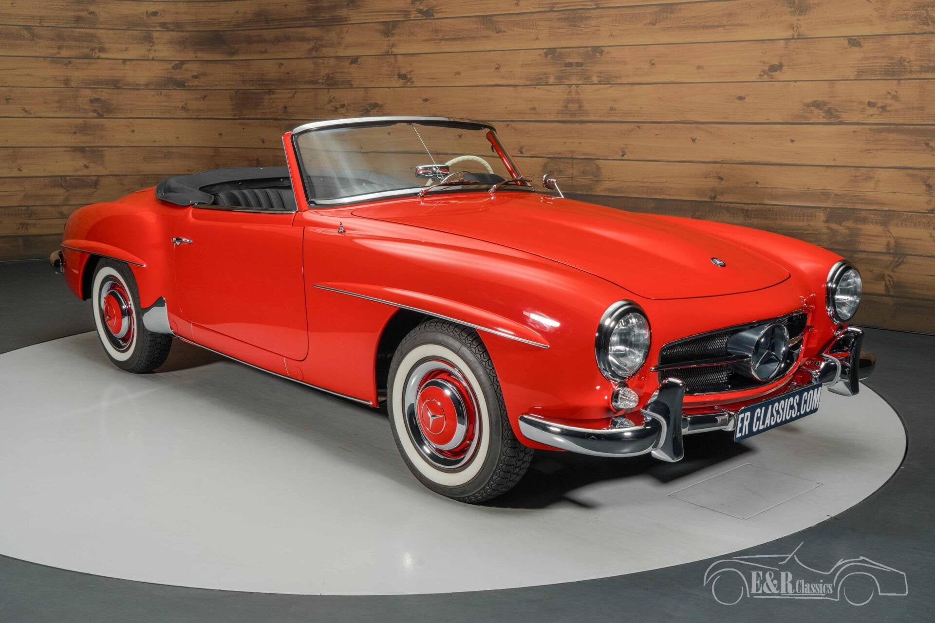Mercedes 190 SL Cabriolet | 1962, Auto's, Oldtimers, Achterwielaandrijving, Zwart, Cabriolet, Bedrijf