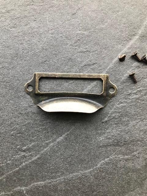 Handgreep apothekerskast etiketgreep handvat ladekast 7 cm, Verburgt Vintage, Meerkleurig, Nieuw, Ophalen of Verzenden