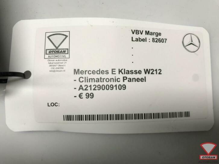 mercedes e klasse w212 climatronic paneel a2129009109, Auto-onderdelen, Dashboard en Schakelaars, Gebruikt, Mercedes-Benz AG, Mercedes-Benz