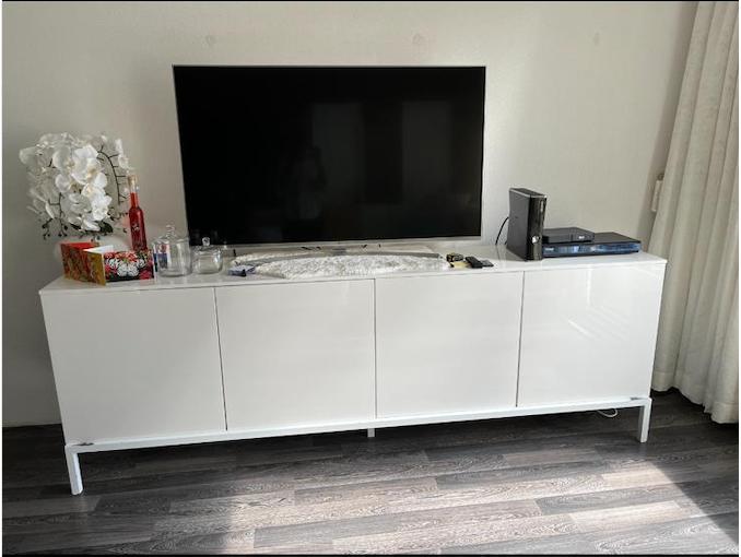 Dressoir wit (240cm  / 45cm  / 82 cm) LBH, Huis en Inrichting, Kasten | Dressoirs, Ophalen, 200 cm of meer, 25 tot 50 cm, Gebruikt