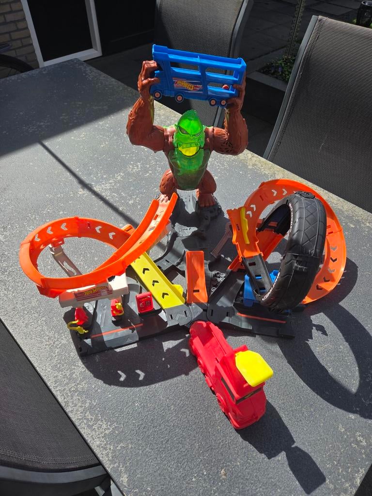 Hot Weels baan, Ophalen, Zo goed als nieuw, Handmatig, Hot Wheels