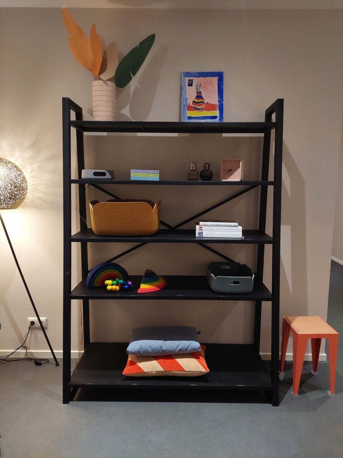 Be Pure Home stellingkast - Zwart metalen rek, Ophalen, Gebruikt