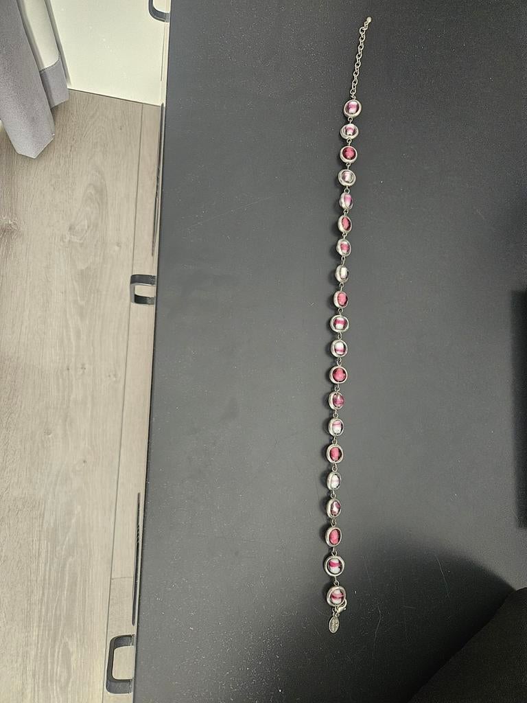 MKM Design Ketting met Roze en Witte Kralen, Sieraden, Tassen en Uiterlijk, Kettingen, Overige materialen, Ophalen of Verzenden