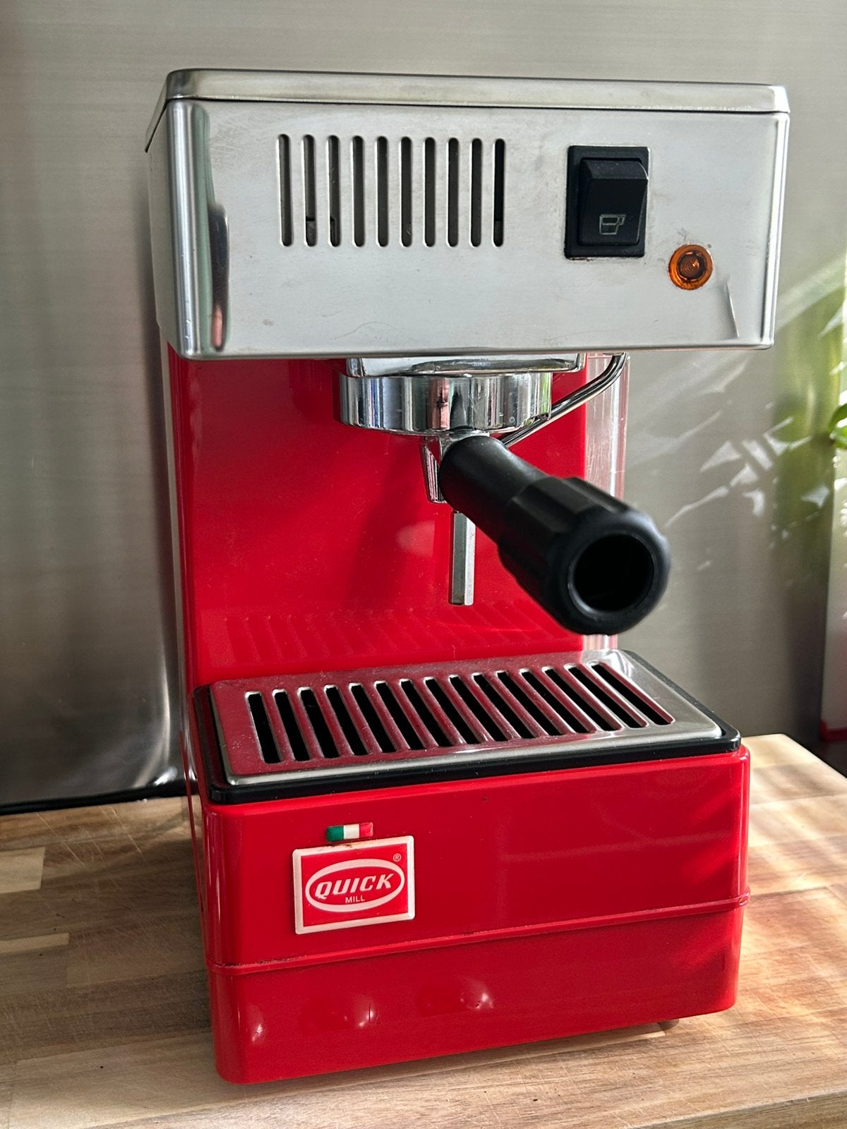 Rode Quickmill 810/820 de mooiste!, Gebruikt, Espresso apparaat, Ophalen of Verzenden, 1 kopje