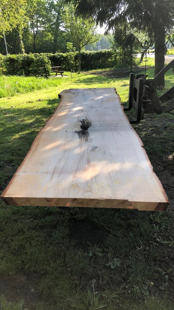 Amerikaans eiken boomstamblad met epoxygat, Ophalen, Eikenhout, 200 cm of meer, 50 tot 100 cm