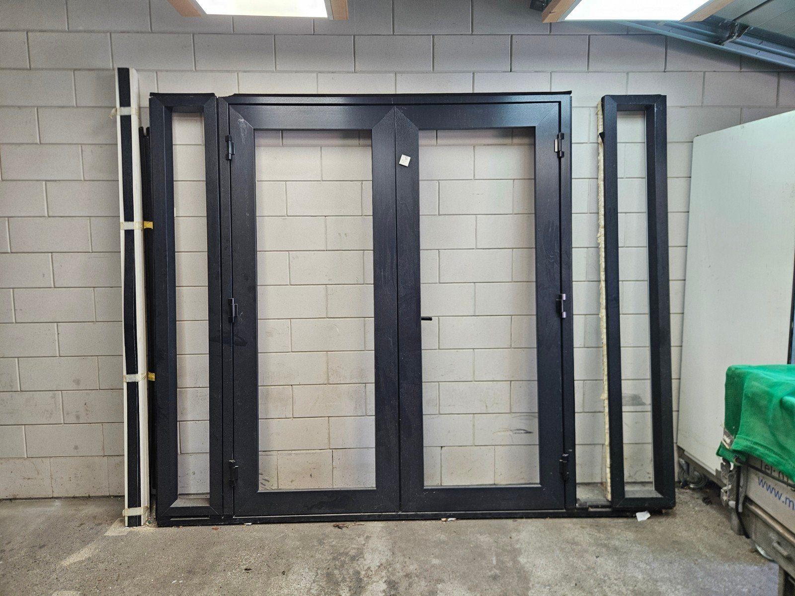 Dubbele deur met daglichten - 259x228 cm, Doe-het-zelf en Verbouw, Deuren en Horren, Ophalen
