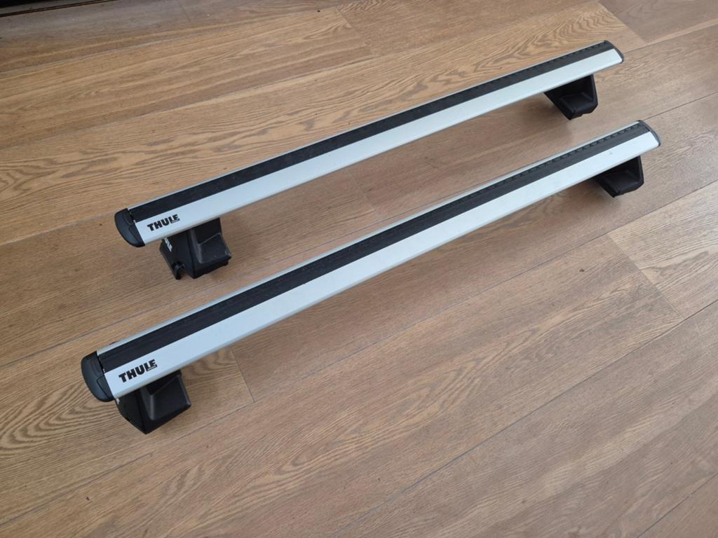 Thule WingBar Evo 118cm en Evo Clamp, Auto diversen, Dakdragers, Ophalen, Gebruikt