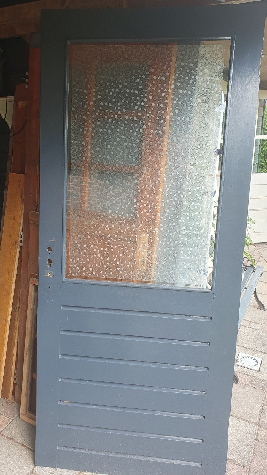 Schuurdeur, Doe-het-zelf en Verbouw, Ophalen, Gebruikt, Buitendeur, 200 tot 215 cm