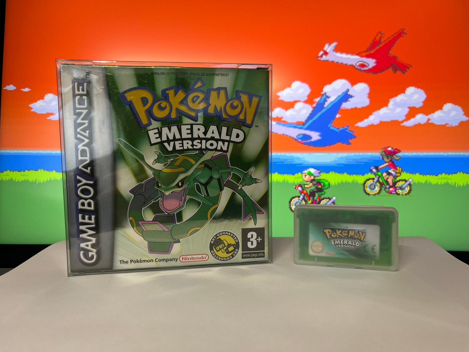 Pokémon Emerald Version GBA EUR/NL REPRINT Cartridge + Doos, Avontuur en Actie, Verzenden, 1 speler, Zo goed als nieuw