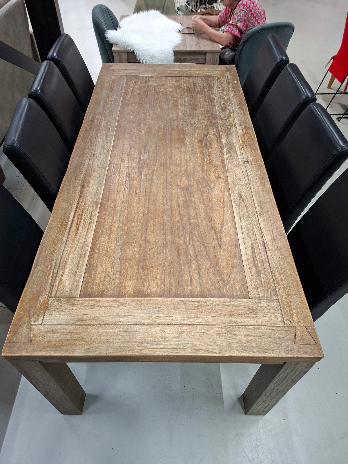 Eettafel met 8 eetkamerstoelen, Gebruikt, N, Vijf personen of meer, J