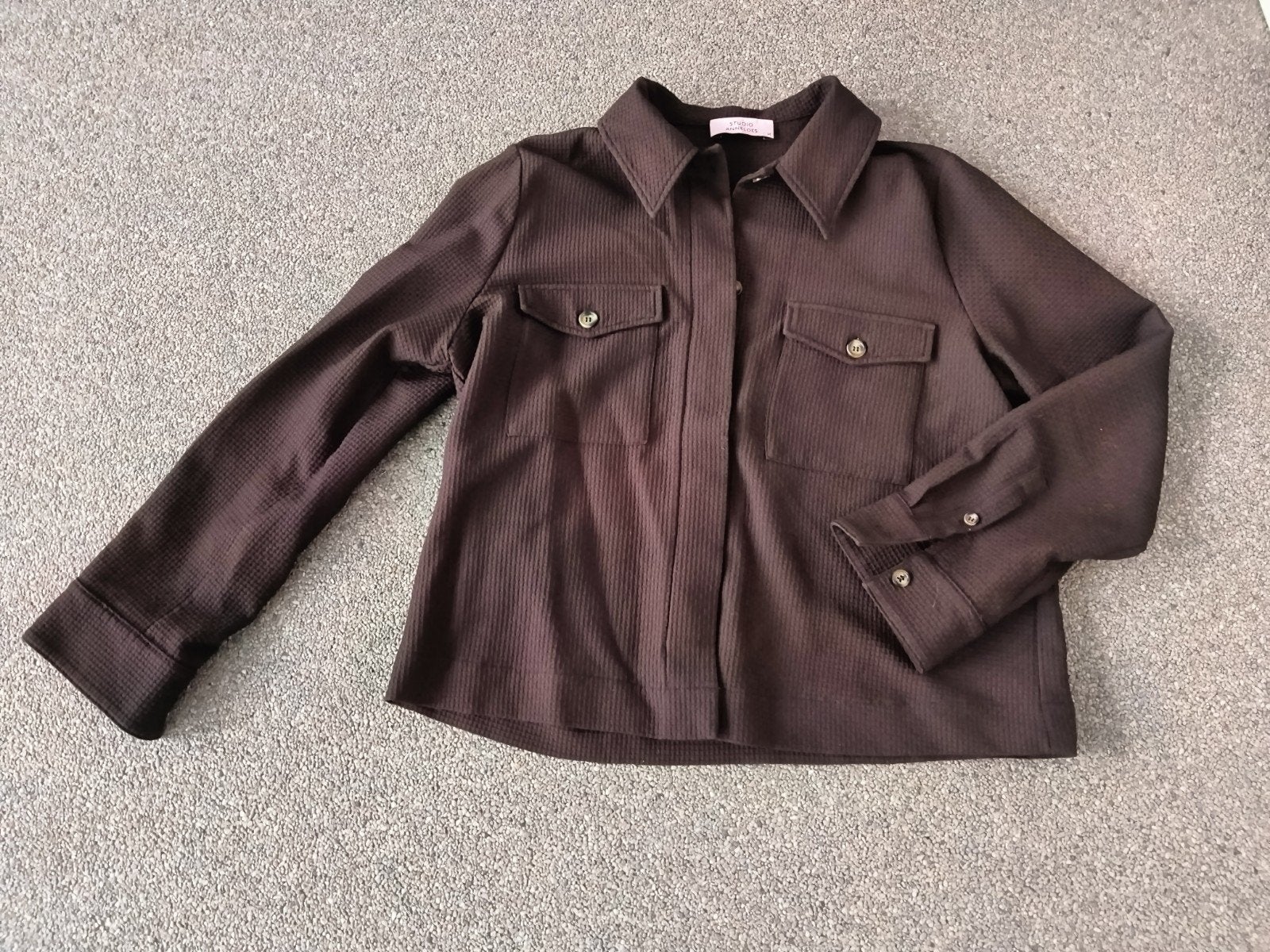 Prachtig nieuw Studio Anneloes wafelstof blazer jasje maat M, Maat 38/40 (M), Studio Anneloes, Bruin, Verzenden