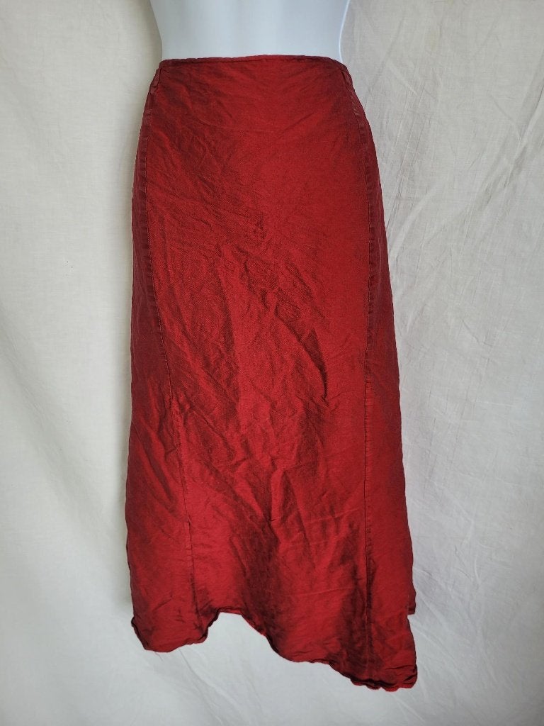 Mooie lange rode rok mt M, Kleding | Dames, Rokken, Zo goed als nieuw, Maat 38/40 (M), Rood, Onder de knie, Ophalen of Verzenden