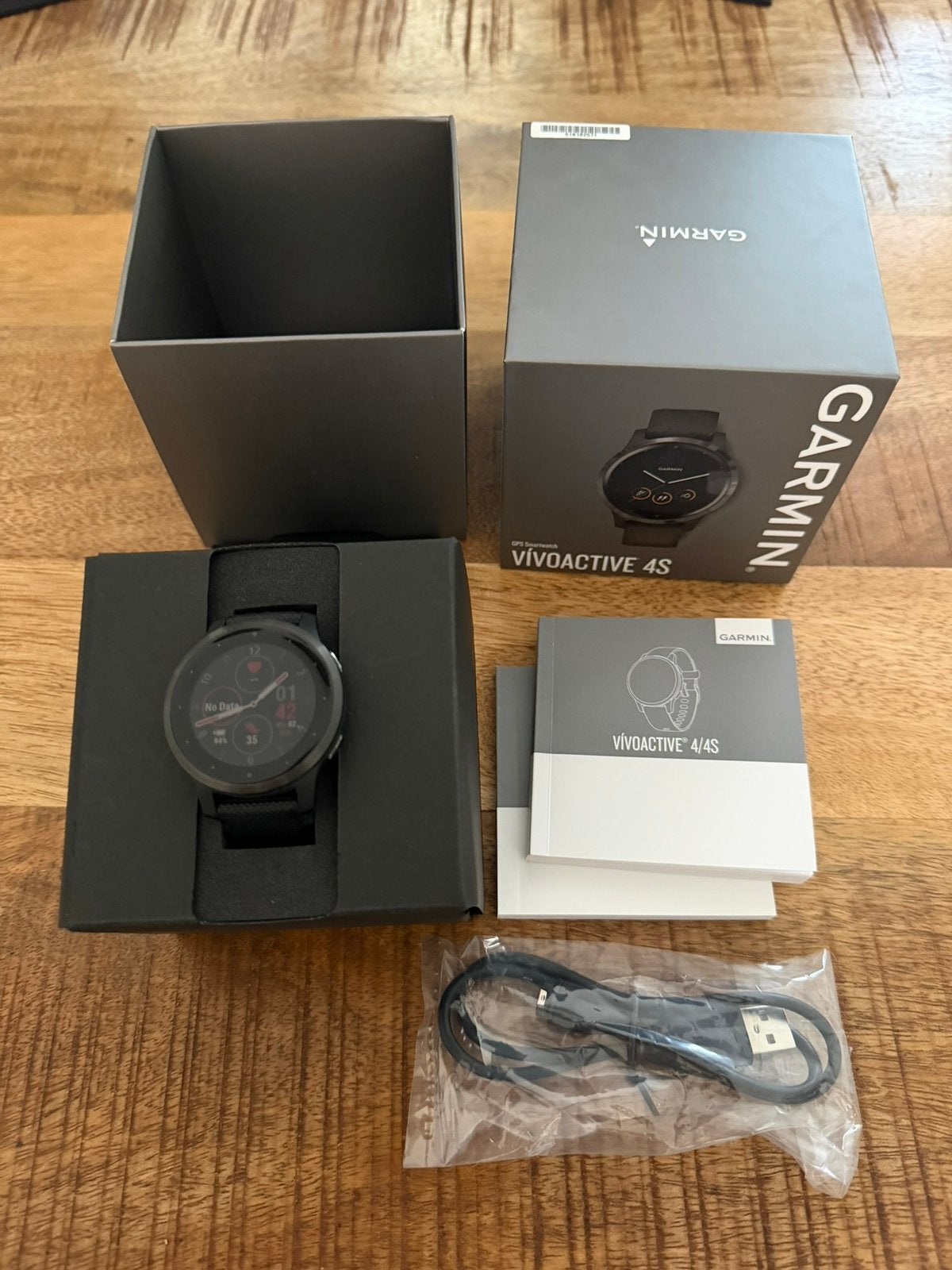 Garmin Vivoactive 4S Smartwatch (horloge) - zwart, Ophalen of Verzenden, Nieuw, Zwart
