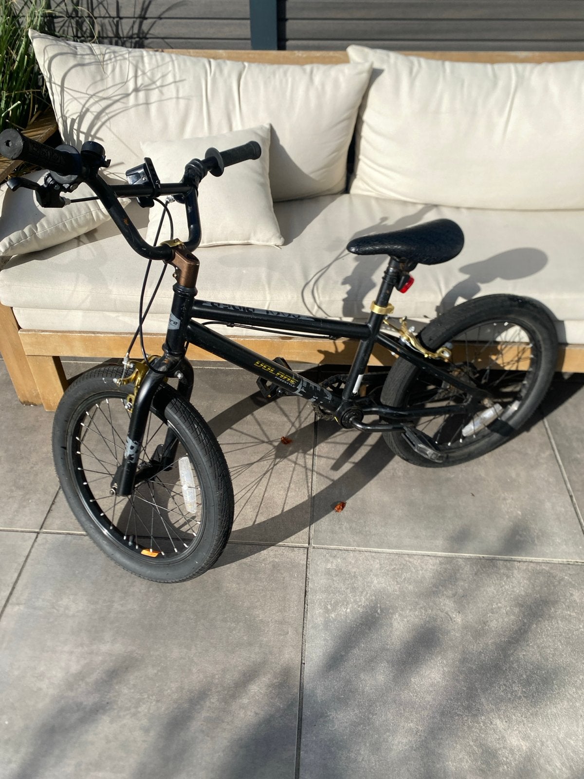 BMX fiets - Cool Rider - Zwart met gouden accenten, Ophalen, Staal, Velgrem, V-brakes