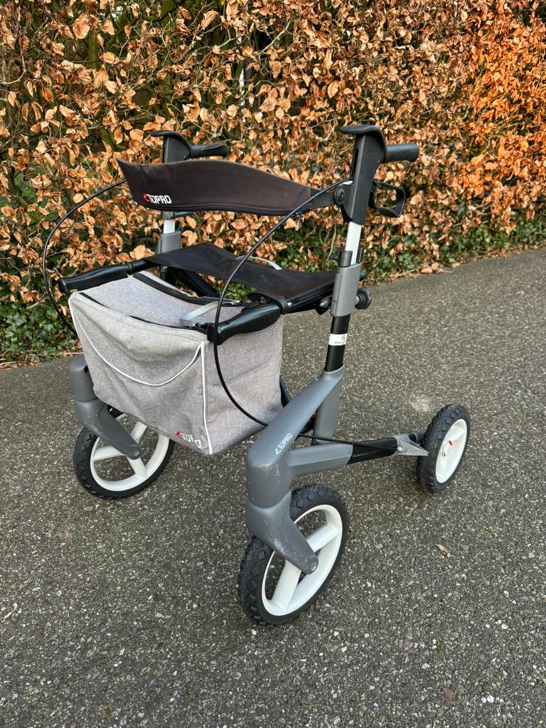 Rollator Topro Troja Olympos ATR zwart, Diversen, Rollators, Ophalen, Opvouwbaar, Gebruikt