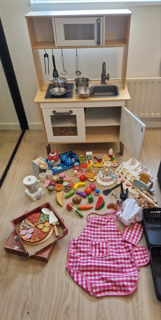 IKEA Speelkeuken met uitgebreide accessoires set, Ophalen of Verzenden, Zo goed als nieuw, Hout, Speelkeuken