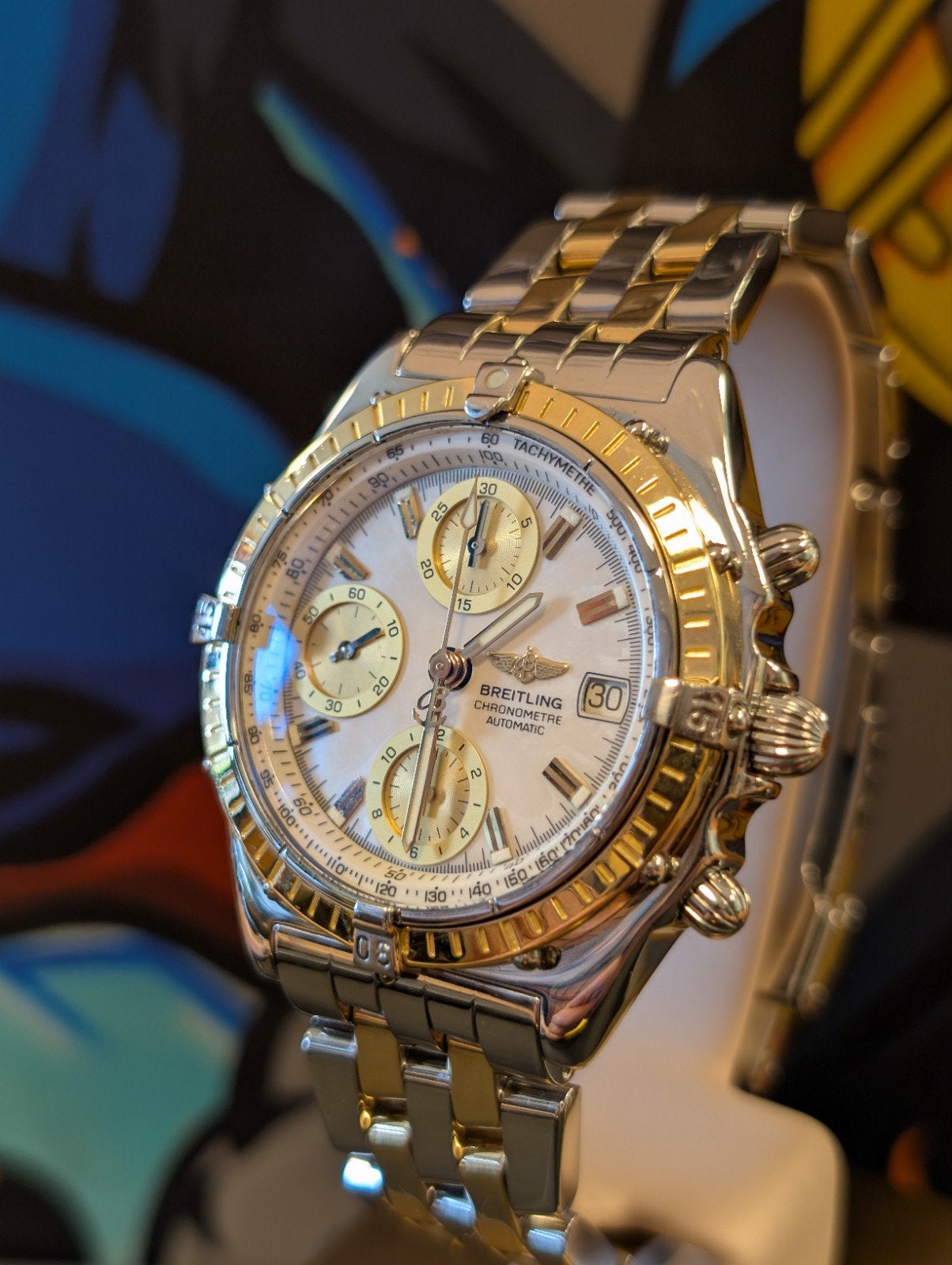 Breitling Chronomat D13048, Staal, Breitling, Ophalen of Verzenden, Zo goed als nieuw