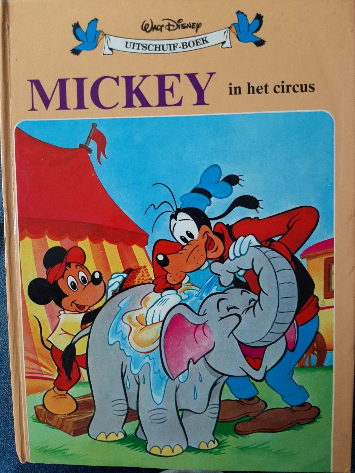 Walt Disney Uitschuif-Boek: Mickey in het circus, Boeken, Ophalen of Verzenden, Gelezen, Walt Disney, Sprookjes