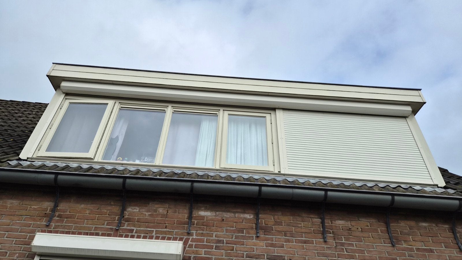 Elektrisch rolluik 5.5 meter wit, Doe-het-zelf en Verbouw, Ophalen, Gebruikt, 200 cm of meer, Wit