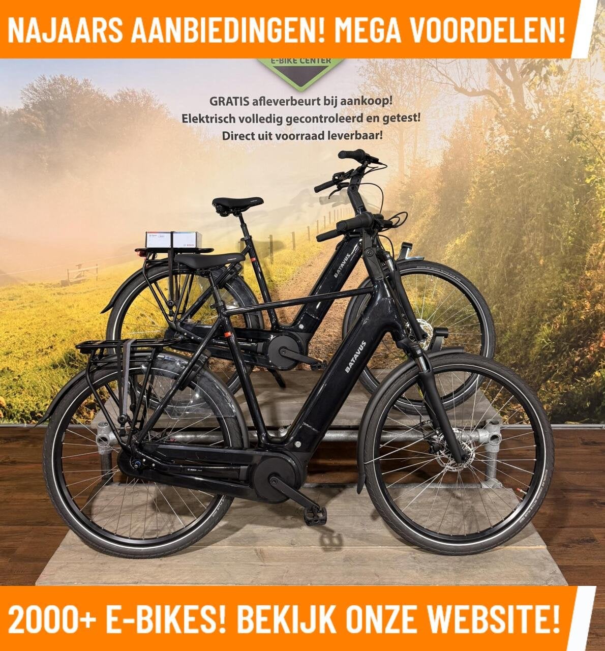 GROOTSTE FIETSEN ZAAK NOORD NEDERLAND MAGAZIJN OPRUIMING!, Nieuw, 50 km per accu of meer, Batavus