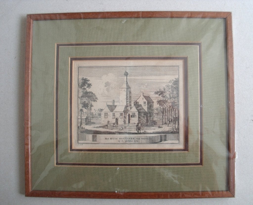 Het Huis Koulster - Heiloo -kopergravure -  1711, Ophalen