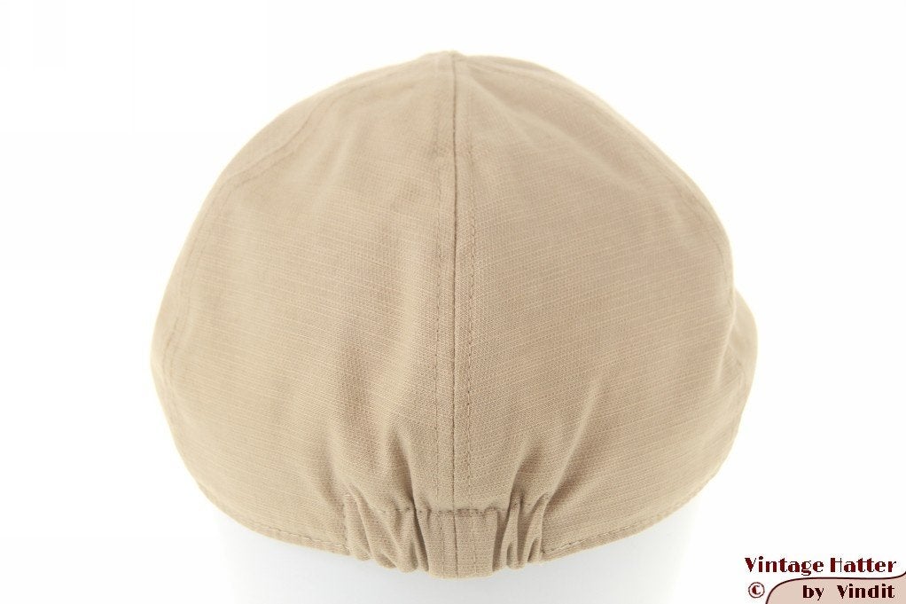 Vintage flatcap Panelenpet Gustav Muller beige katoen 57-61, Ophalen of Verzenden, 58 of 59 cm (L, 7¼ of ⅜ inch), Gustav Müller