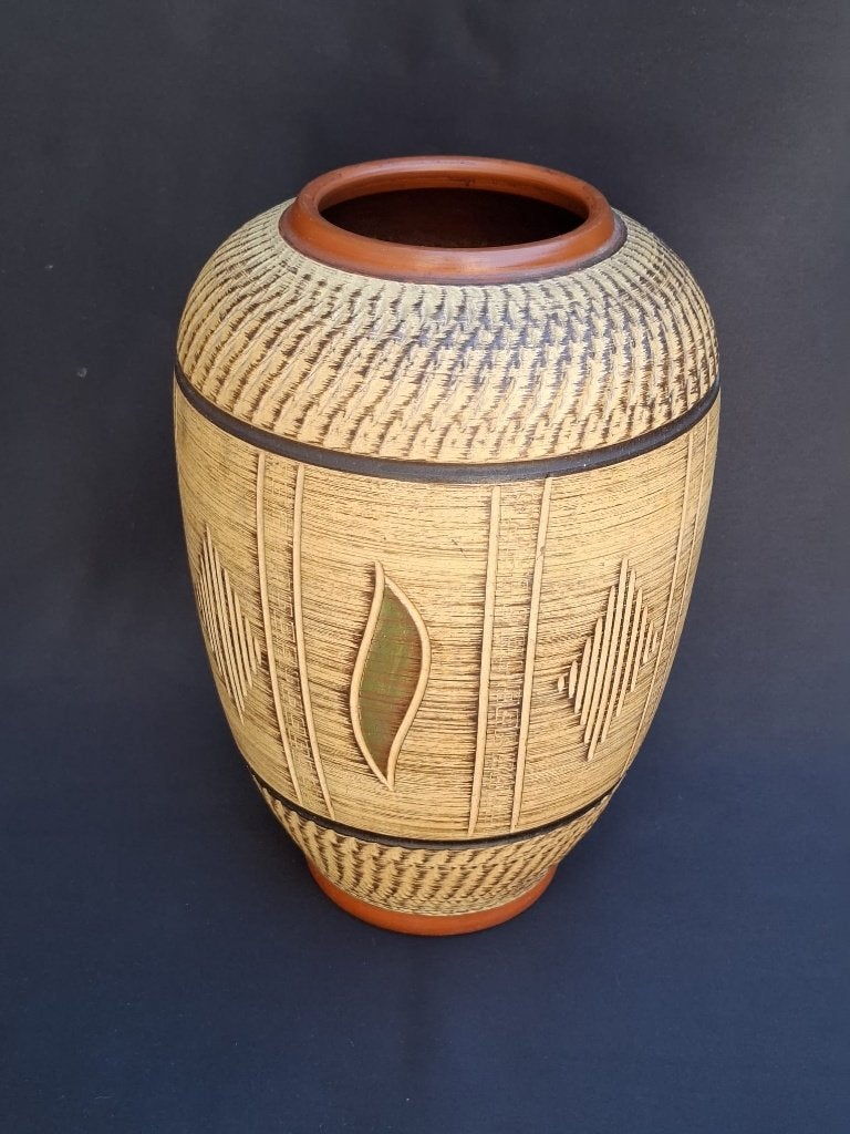 Vintage aardewerk vaas Sawa Keramiek Franz Schwaderlapp 30cm, Ophalen of Verzenden