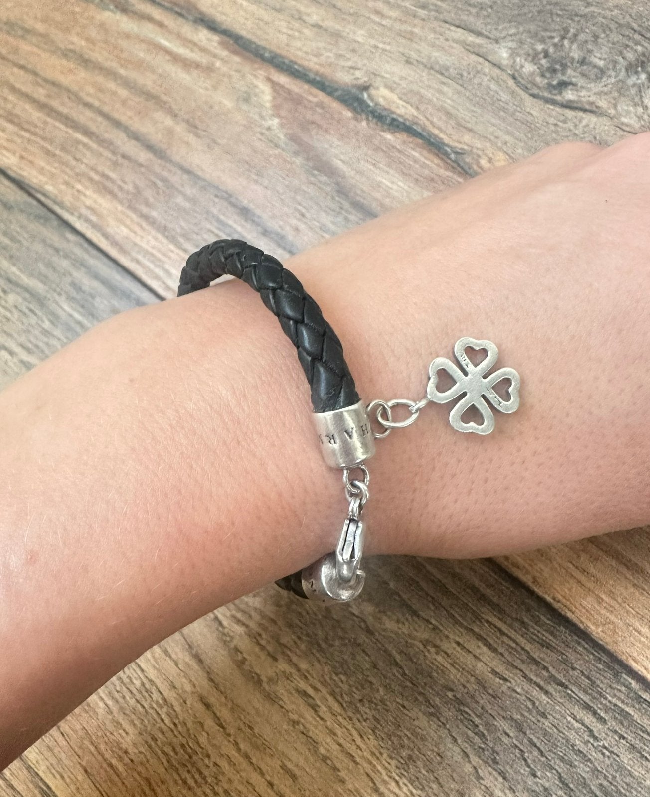 Gevlochten leren armband van Thomas Sabo., Ophalen of Verzenden, Zo goed als nieuw, Zilver, Leer