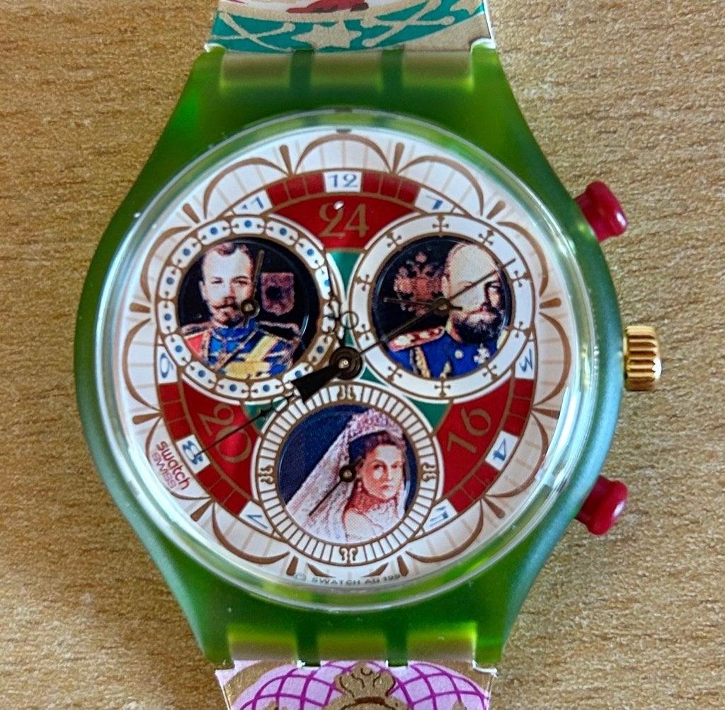 Swatch Chrono "Russian Treasury" SCG107 (ca 1995), Kunststof, Polshorloge, Swatch, Kunststof